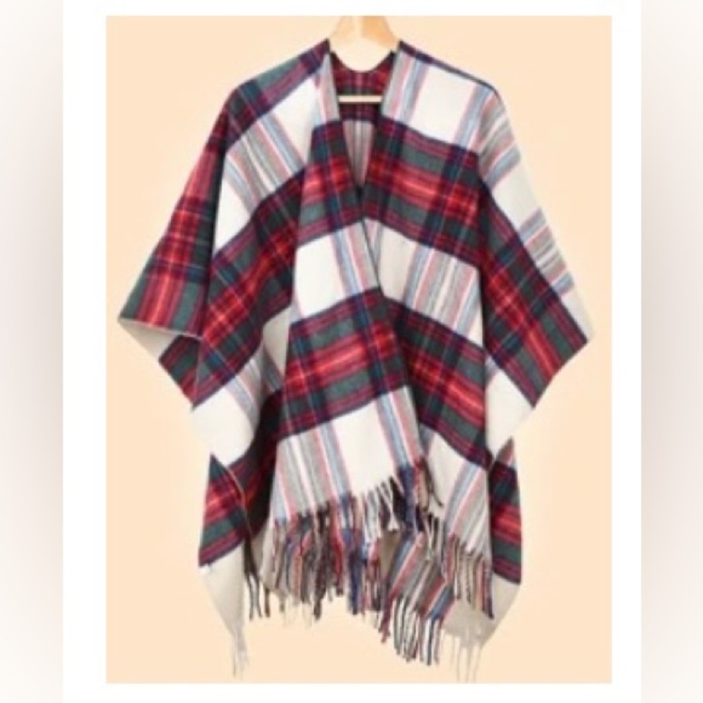 Women’s plaid sweater scarf